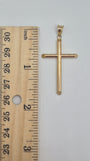 Perfectly Imperfect – 14K Gold Hollow Tube Cross Pendant