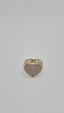 14K Golden Amor Chino Heart CZ Ring