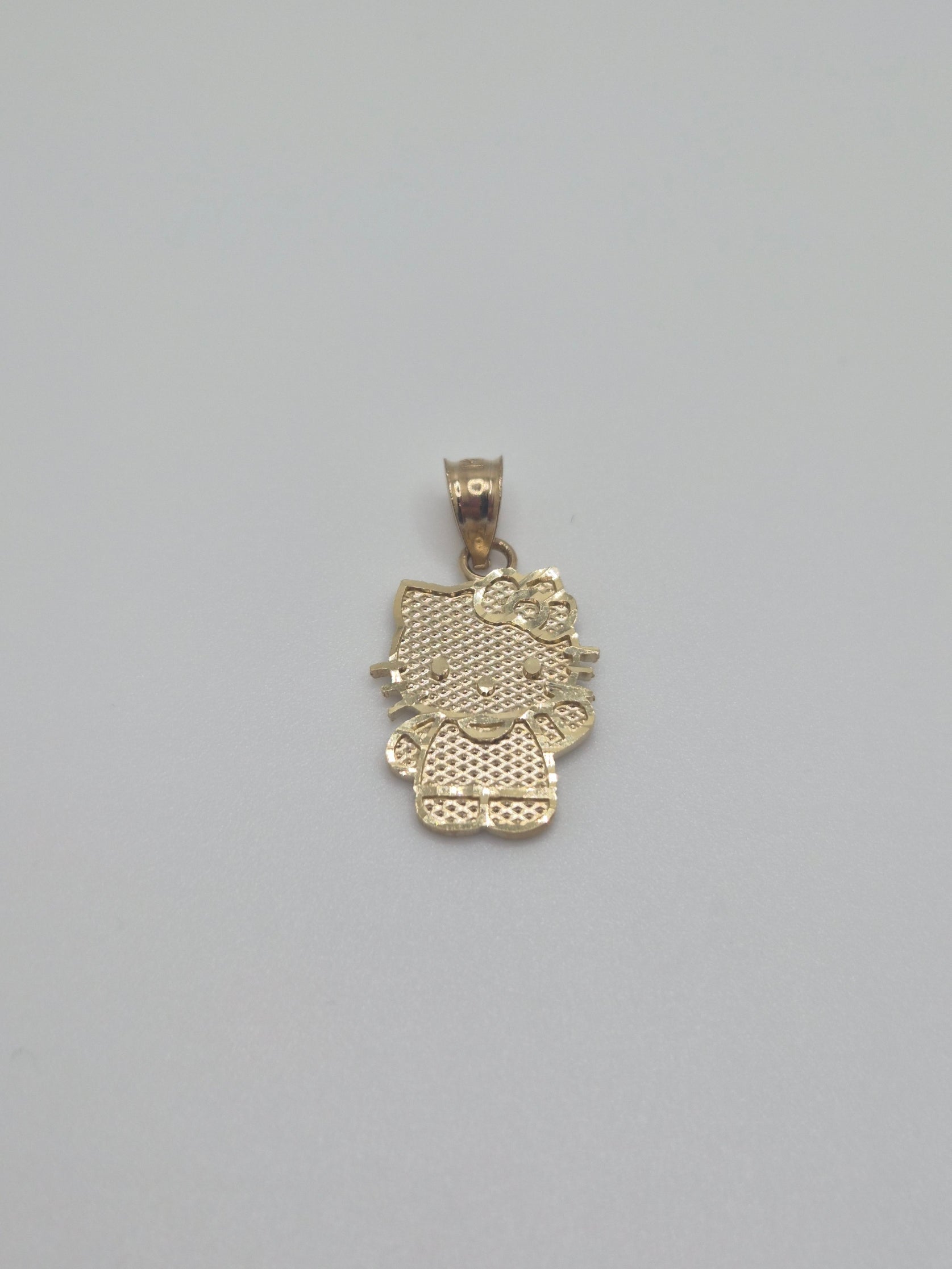 14K Gold Waving Hello Kitty Pendant