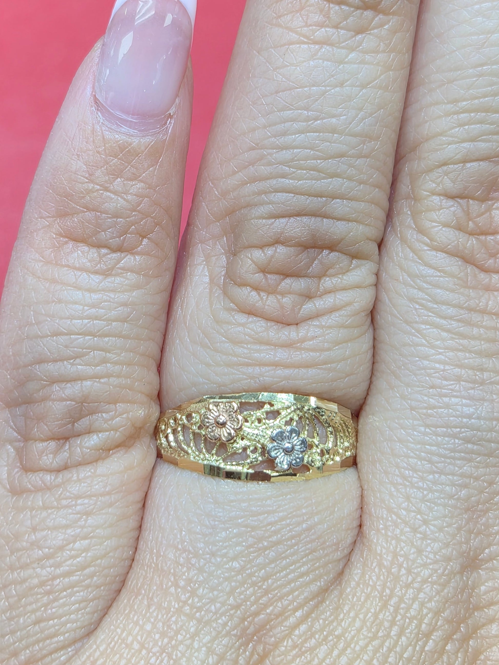 14K Tri-Color Blossom Dream Ring