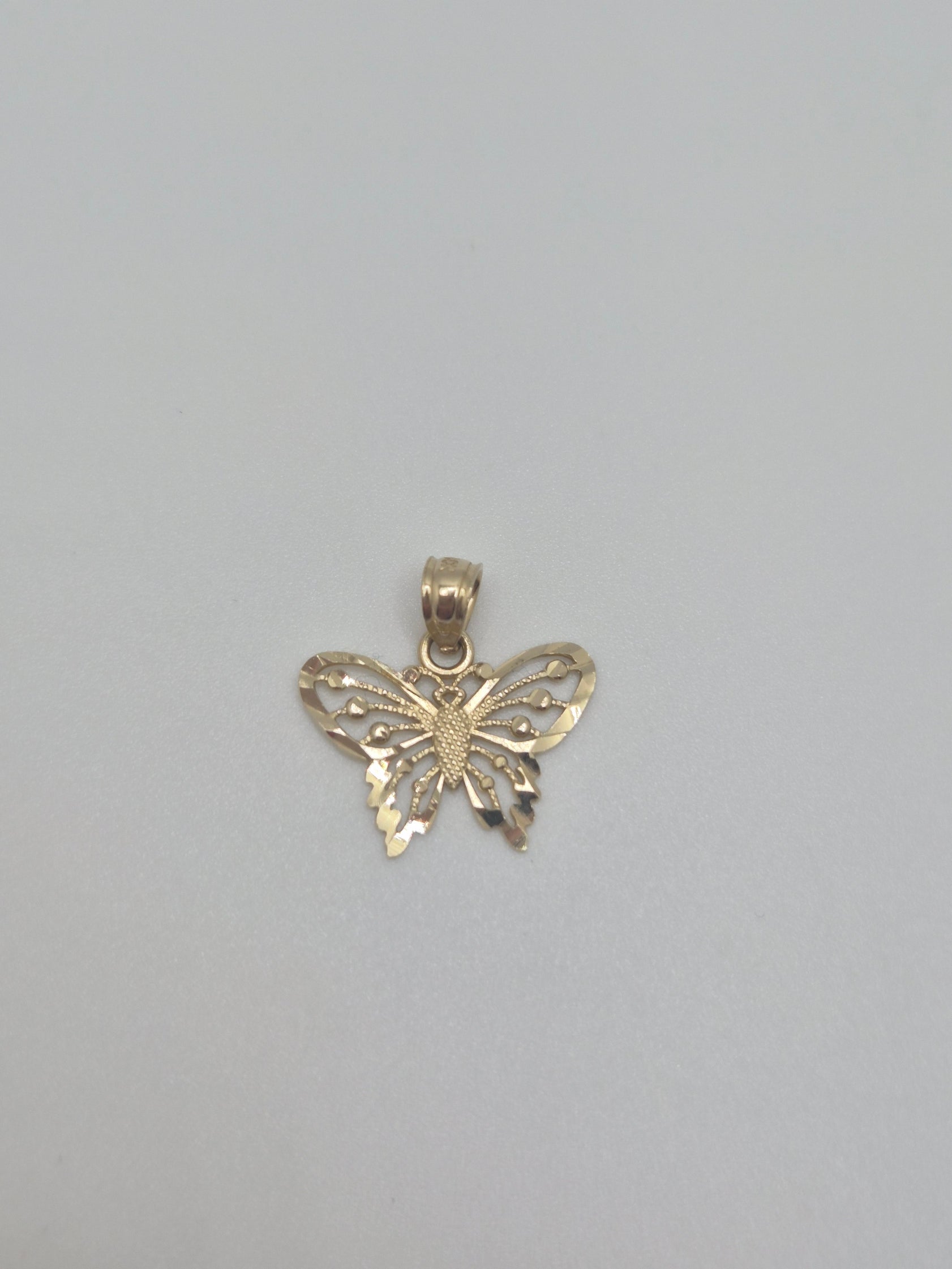 14k gold butterfly pendant