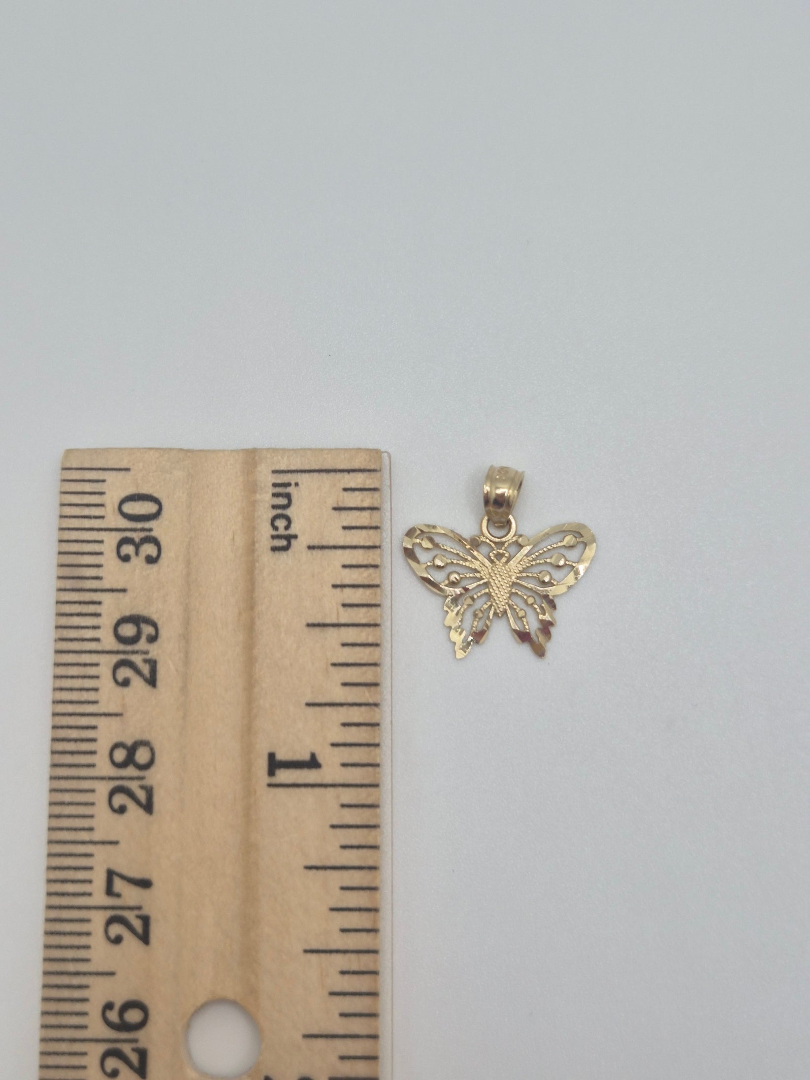 14k gold butterfly pendant