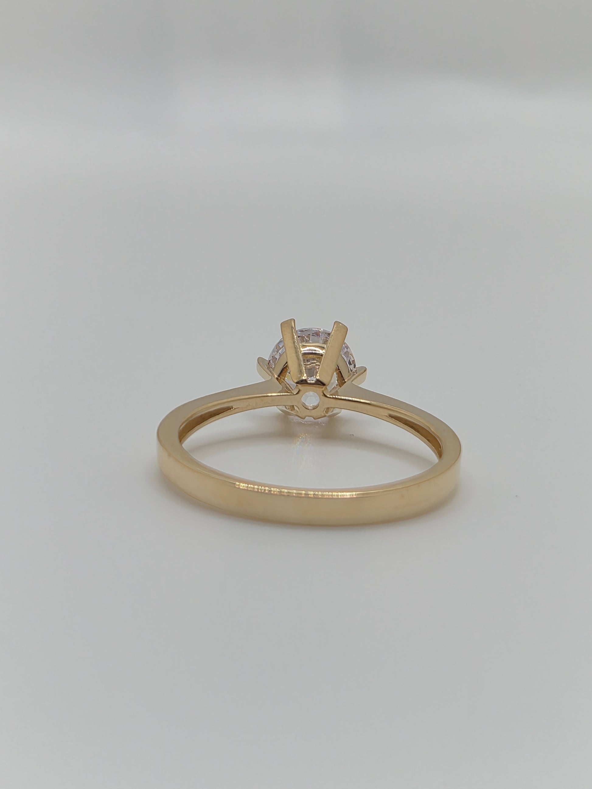 14K Gold CZ Solitare Engagement Ring