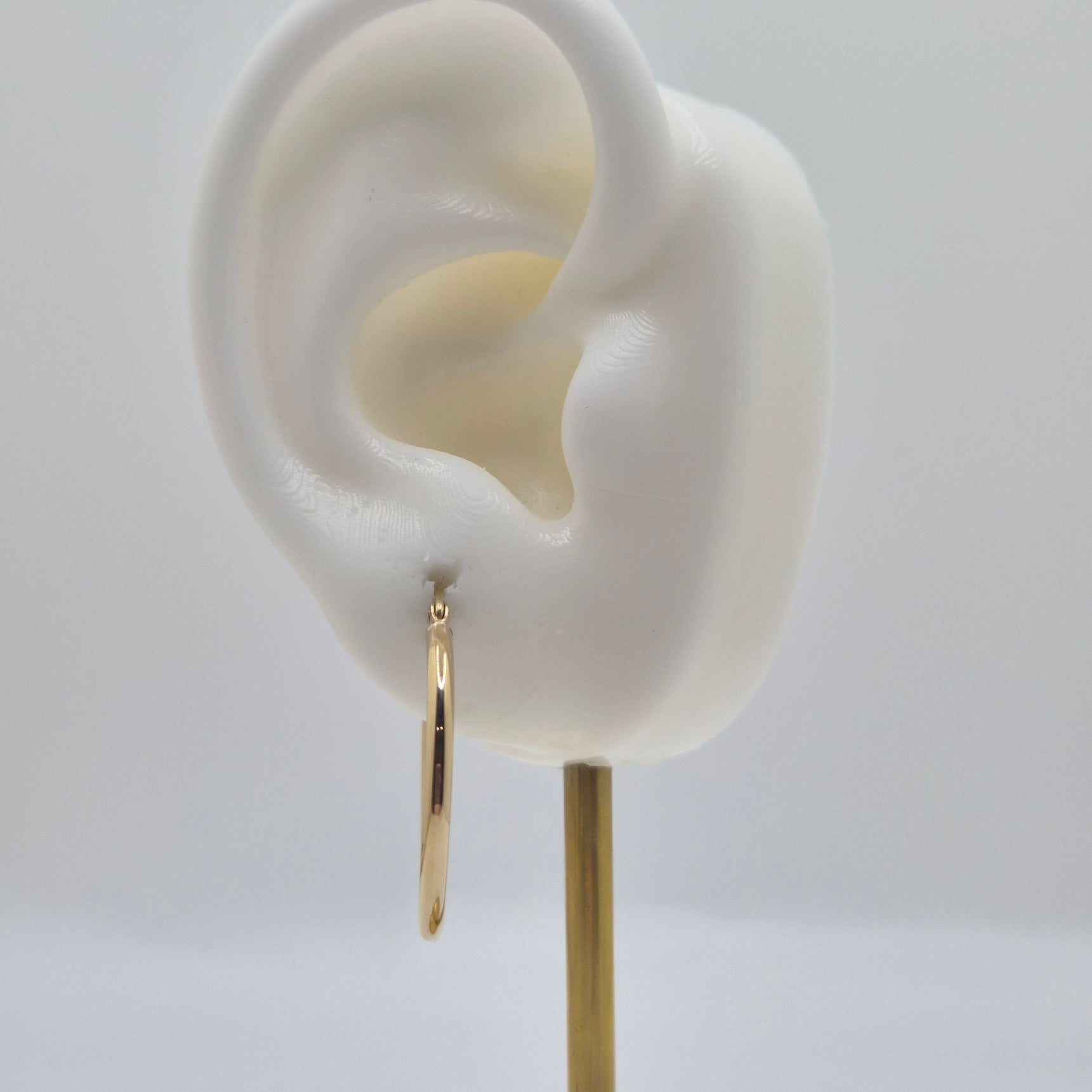 Luna Polished Hoops (25mm) 14K Gold