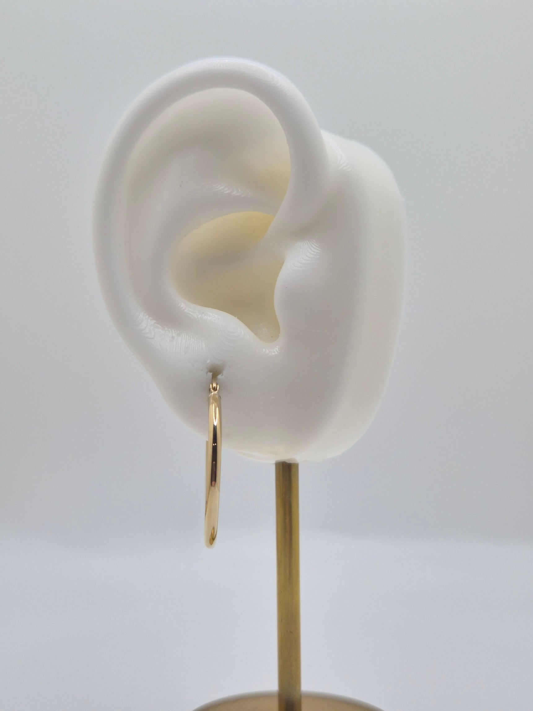 Luna Polished Hoops (25mm) 14K Gold