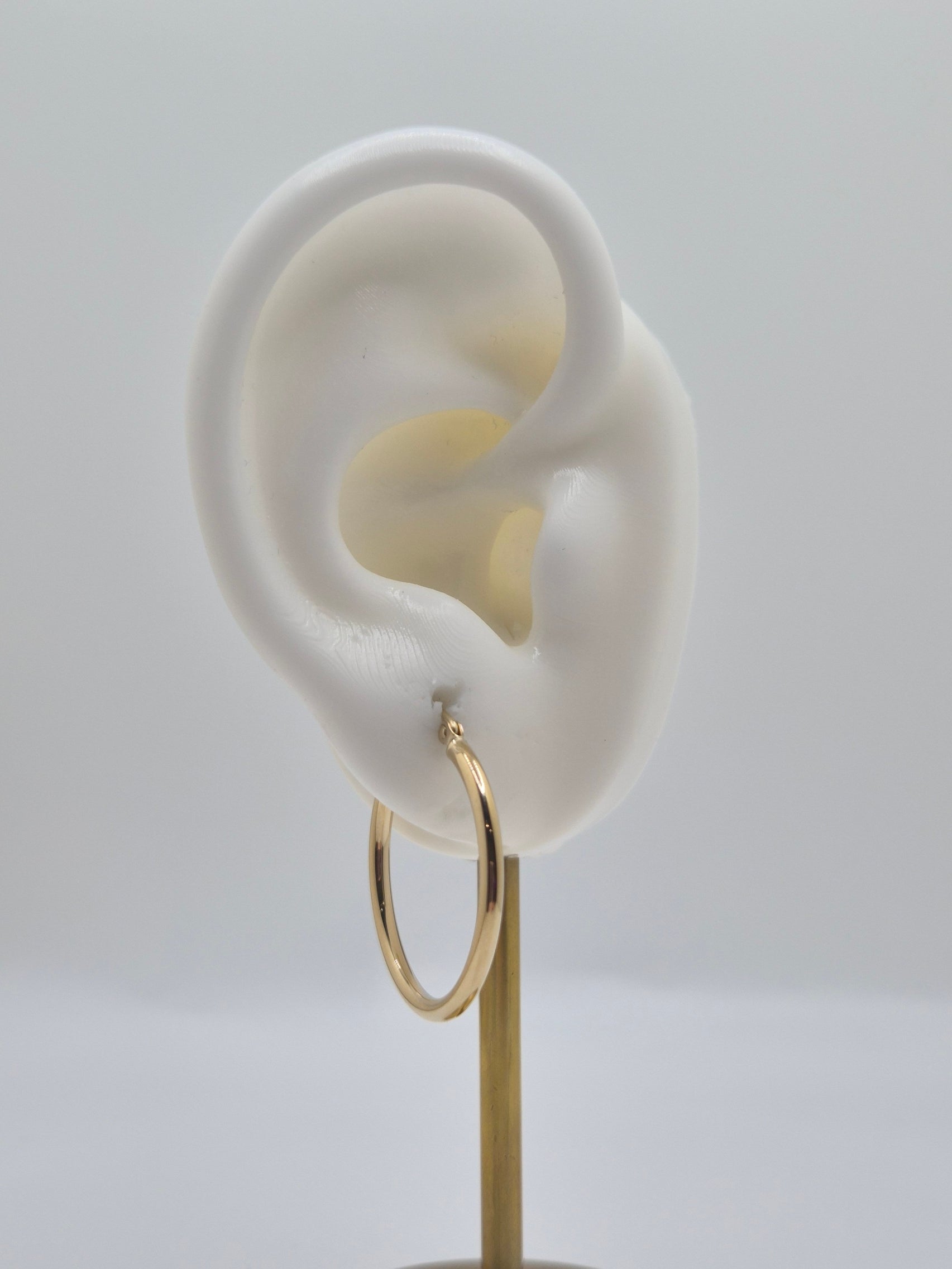 Luna Polished Hoops (25mm) 14K Gold