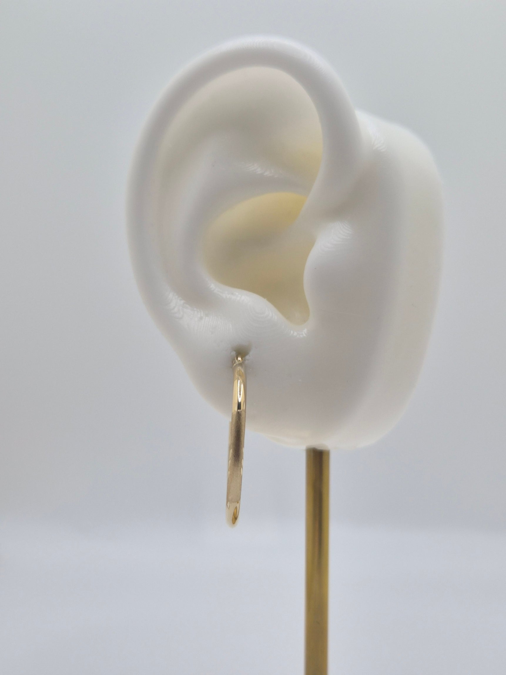 Golden Swirl Hoops (25mm) 14K Gold