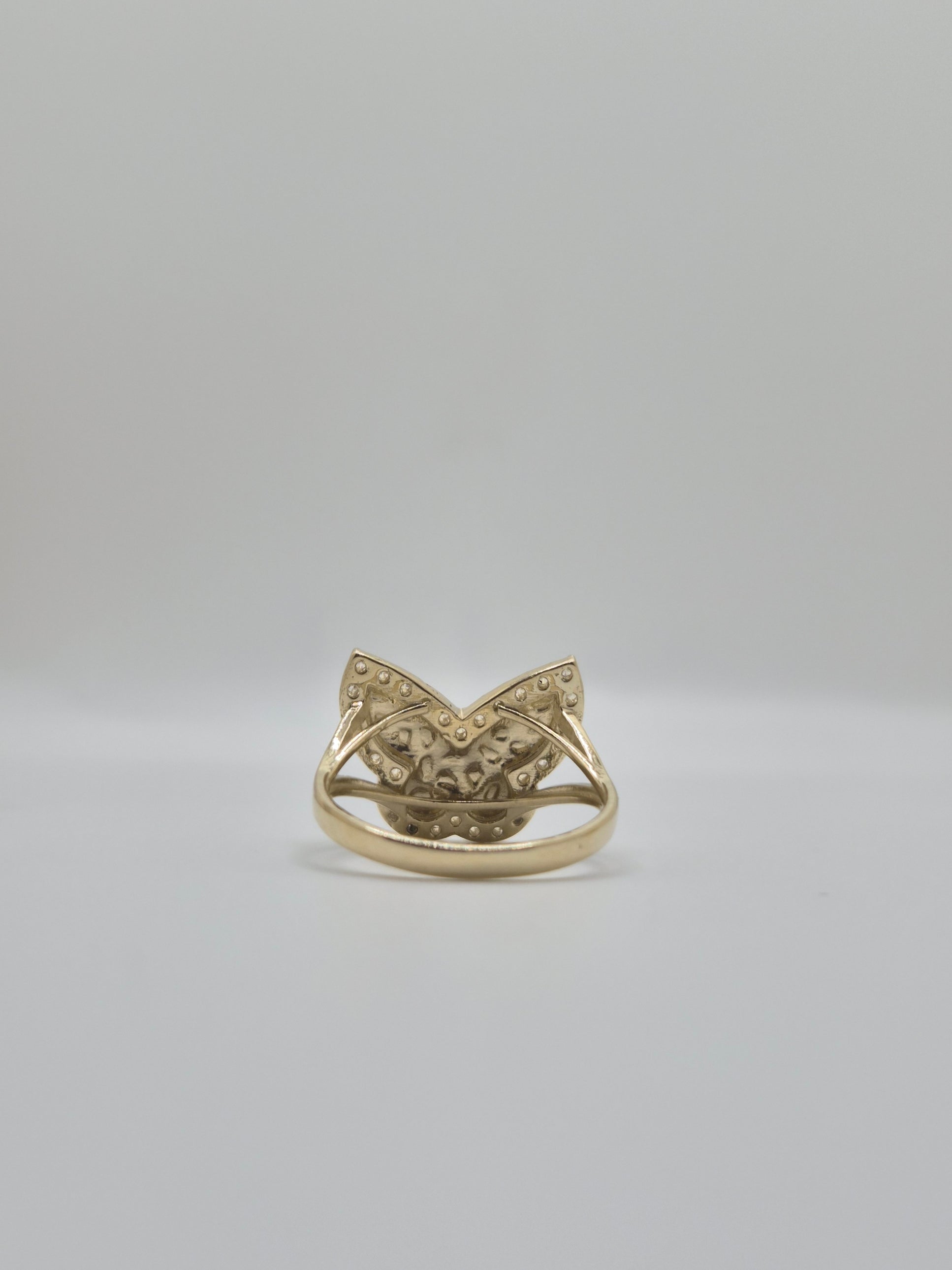 Nugget Butterfly Glow Ring – 10K