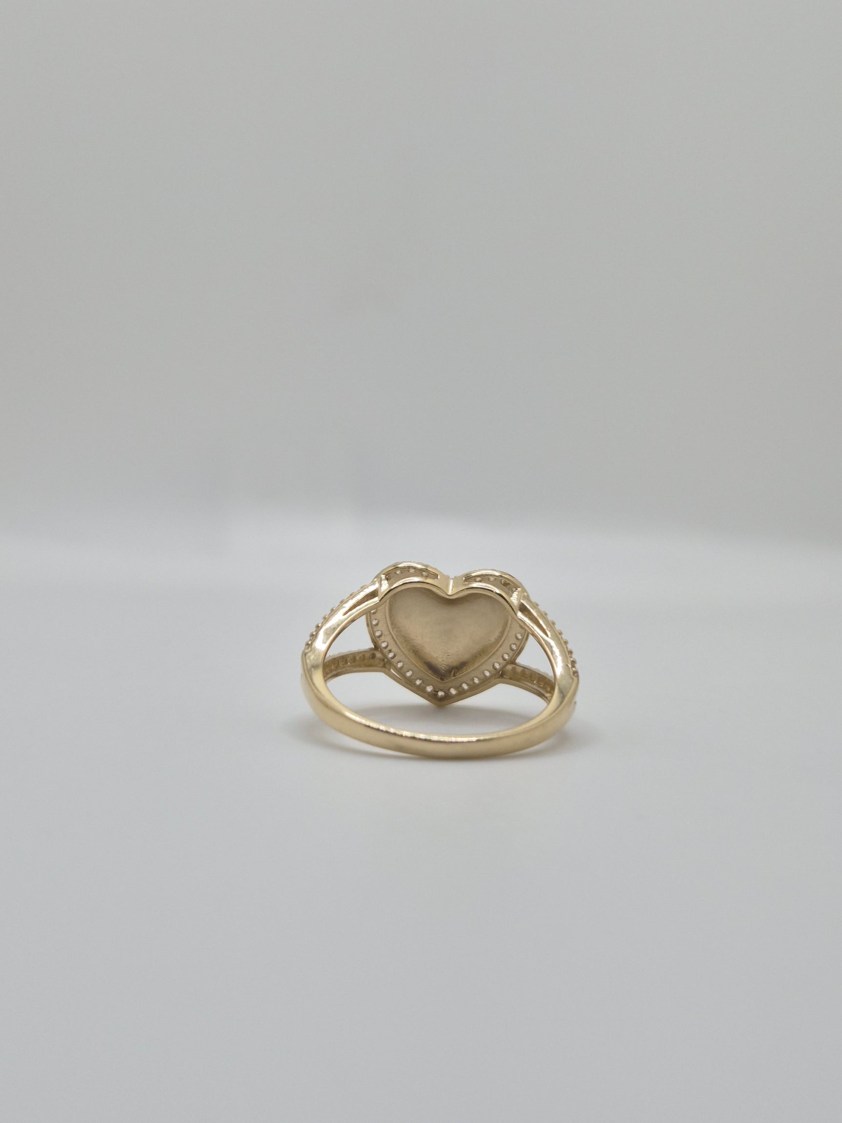 14K Nugget Puffy Heart Ring