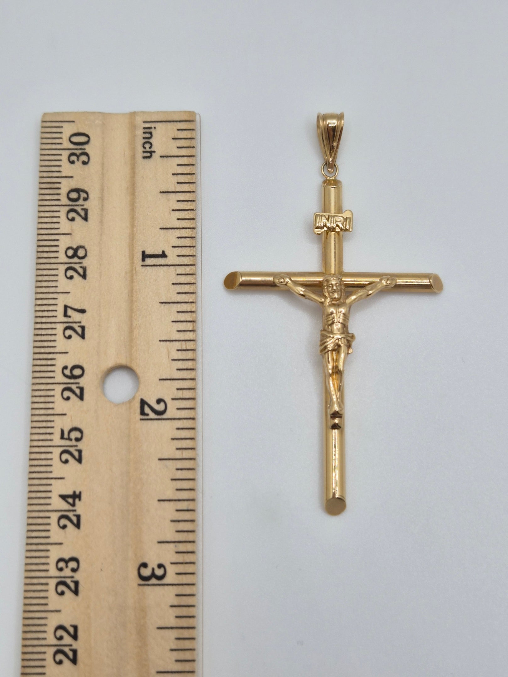 14K Gold Crucifix Pendant