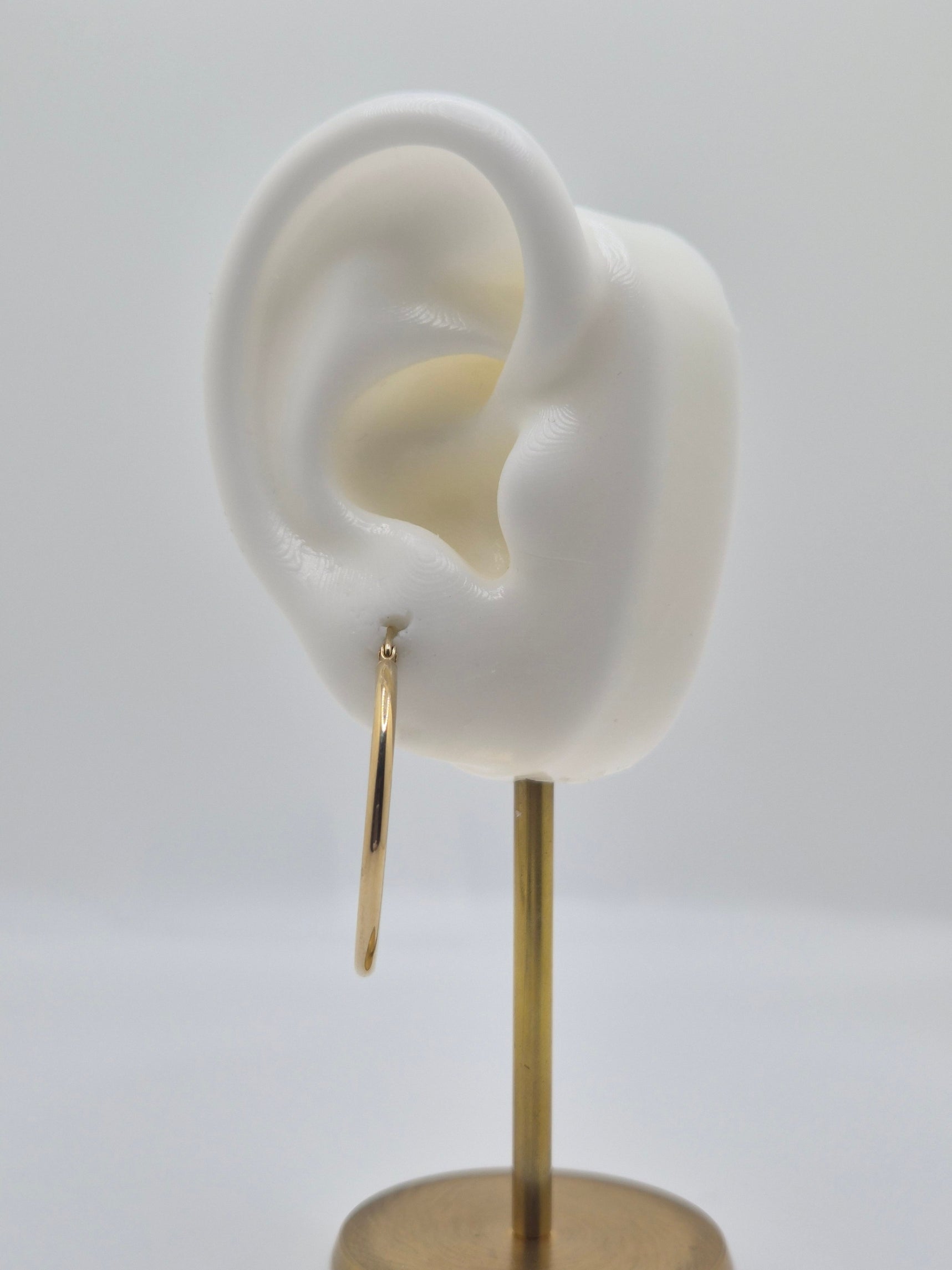 14K Gold Golden Everyday Hoops(025)