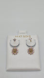14k gold virgencita virgin mary telephone earrings