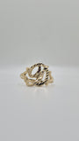 14k gold cursive “d” initial ring