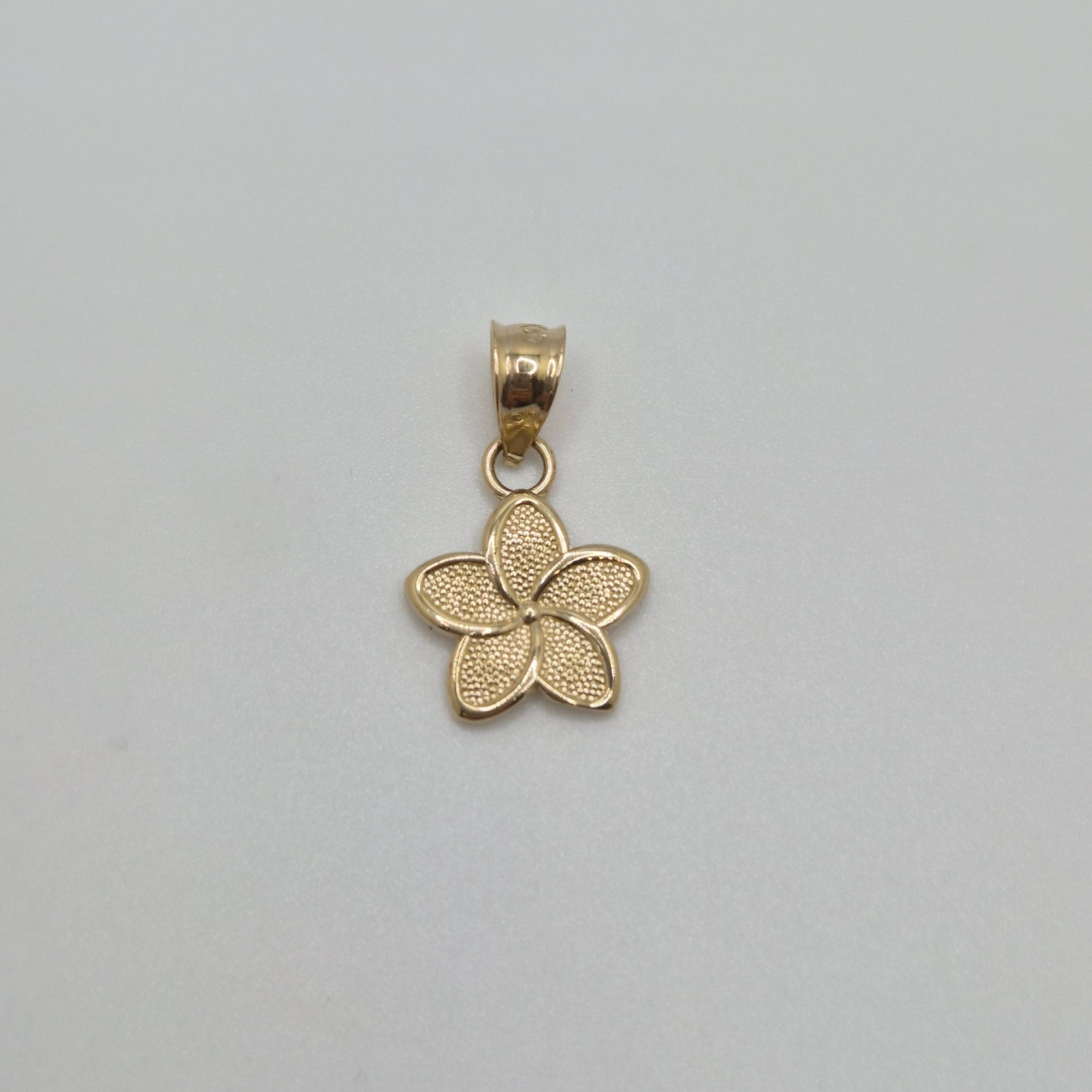 Petite Plumeria Glow Pendant 14K Gold