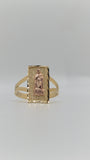 La Virgencita Doradita Rectangle Ring 10K Gold