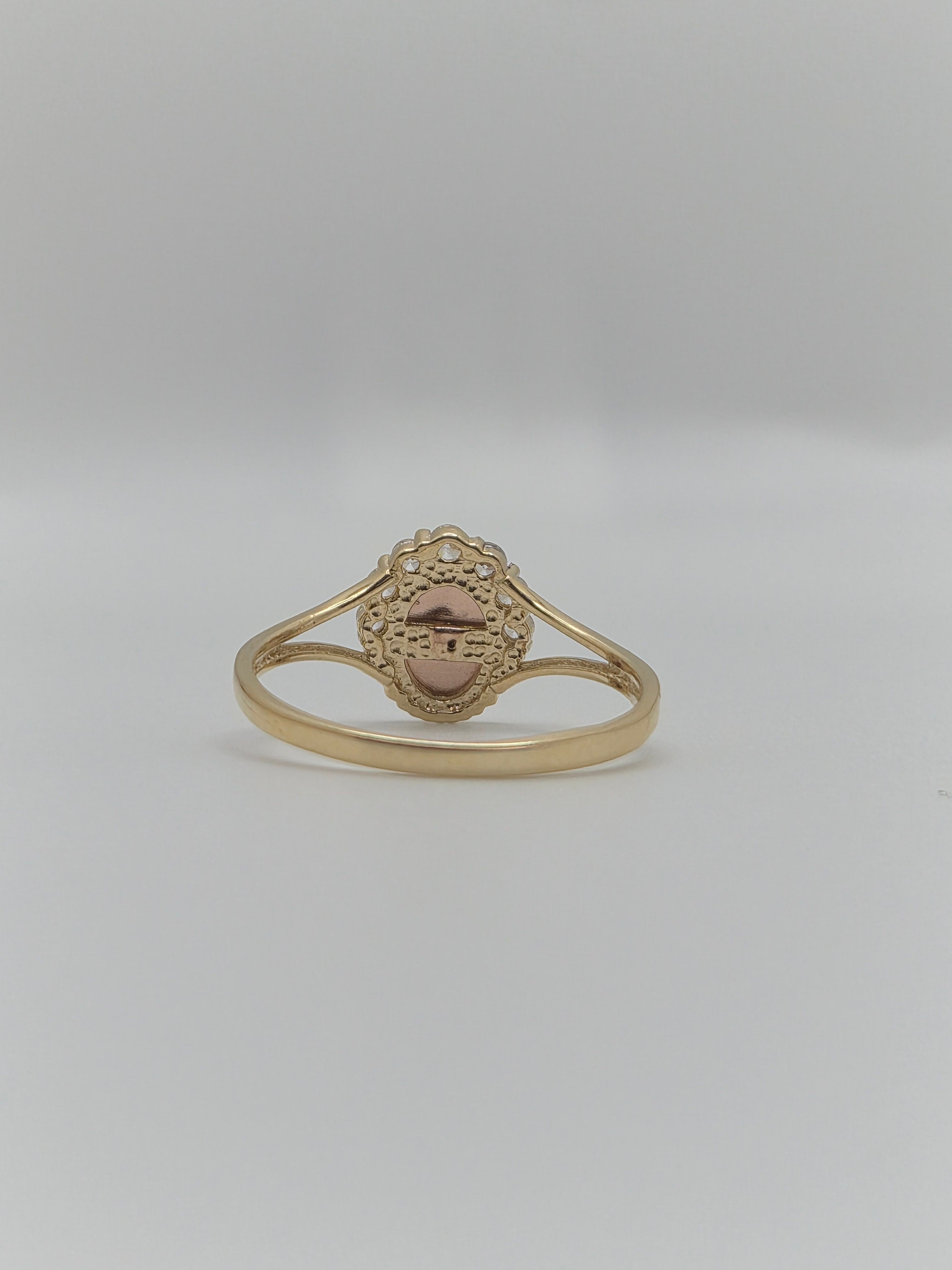 14K Tri-Color Virgencita Guadalupe CZ Ring