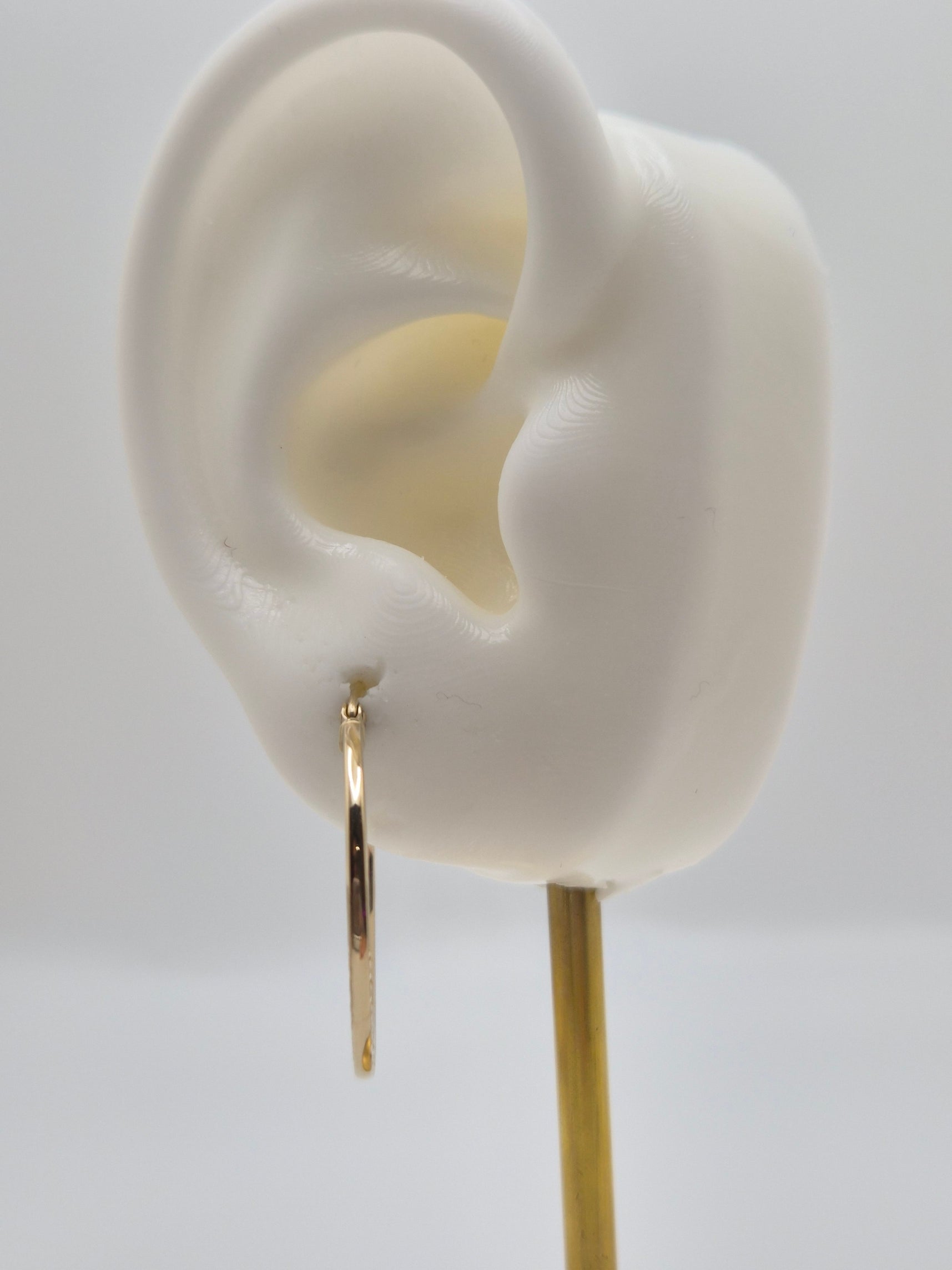 Golden Laurel Dream Hoops — (25 mm)