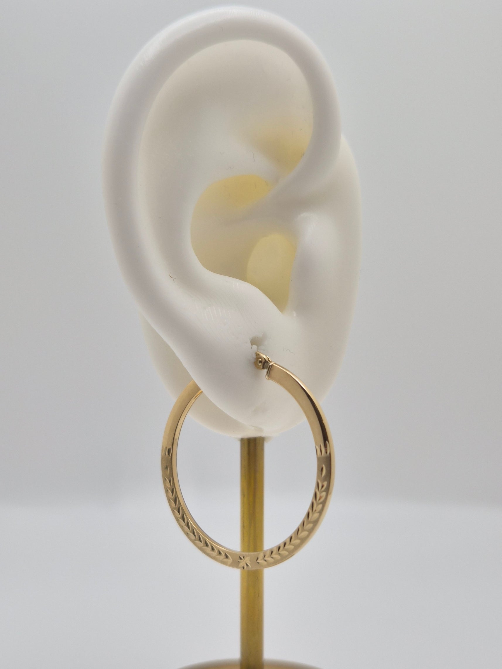 Aros de ensueño de laurel dorado (30 mm)