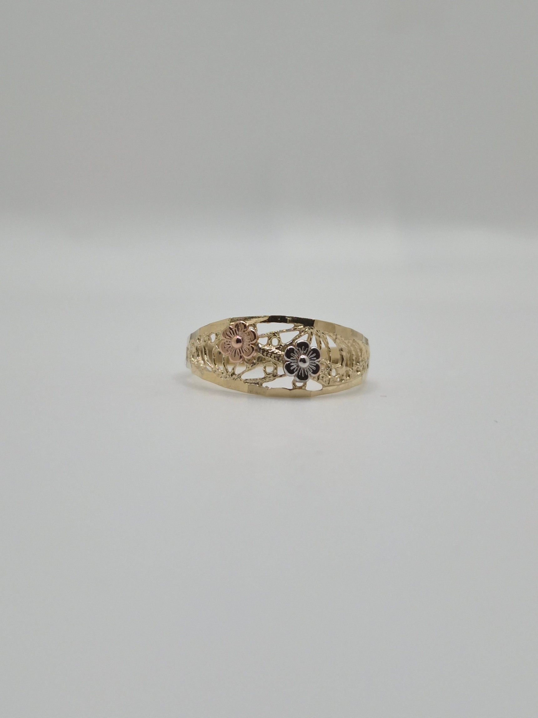 14K Tri-Color Blossom Dream Ring