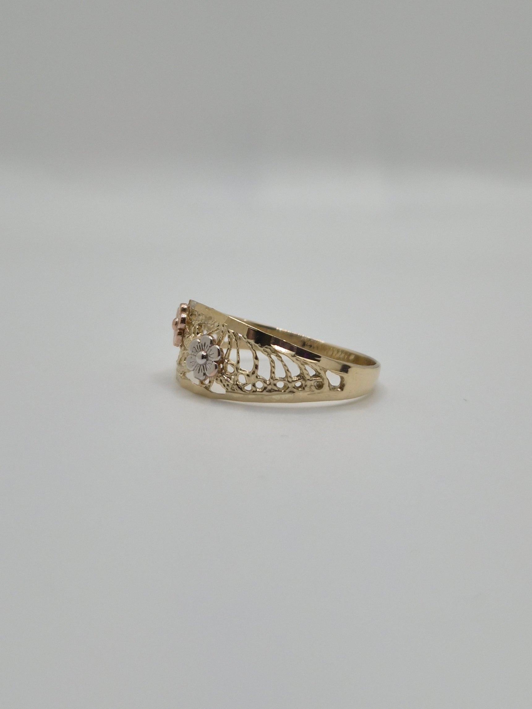 14K Tri-Color Blossom Dream Ring