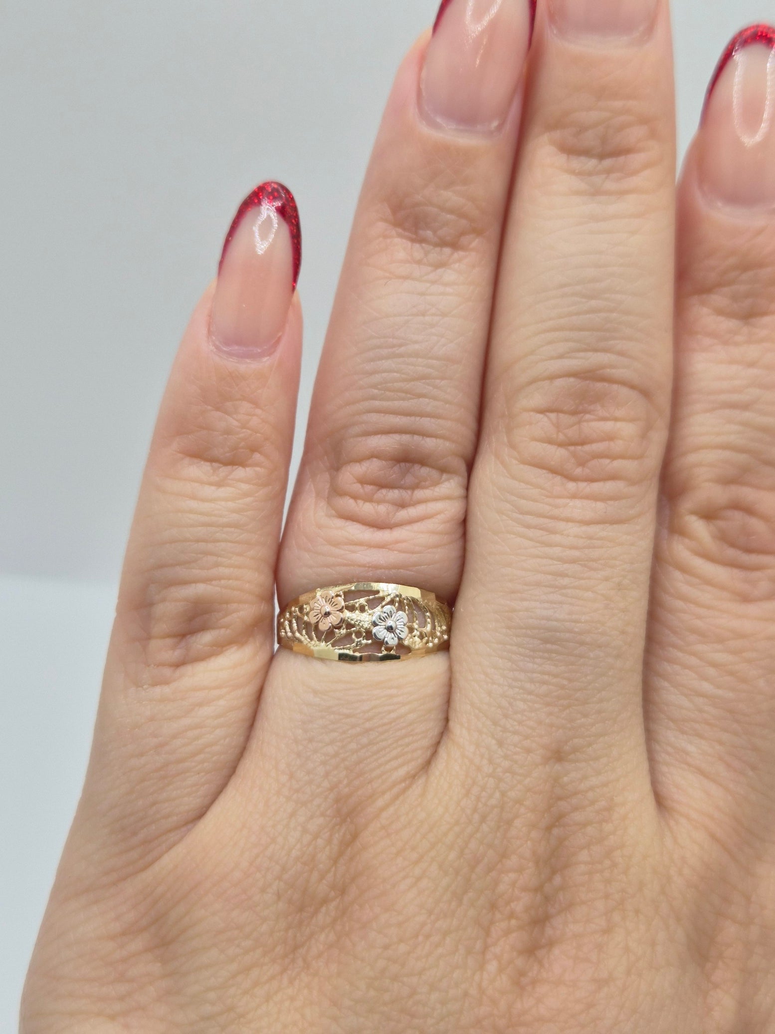 14K Tri-Color Blossom Dream Ring