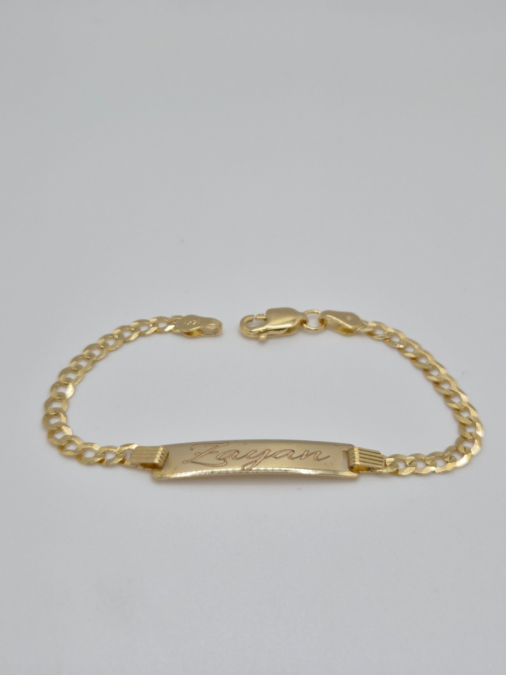 14K Gold Baby Cuban ID Bracelet