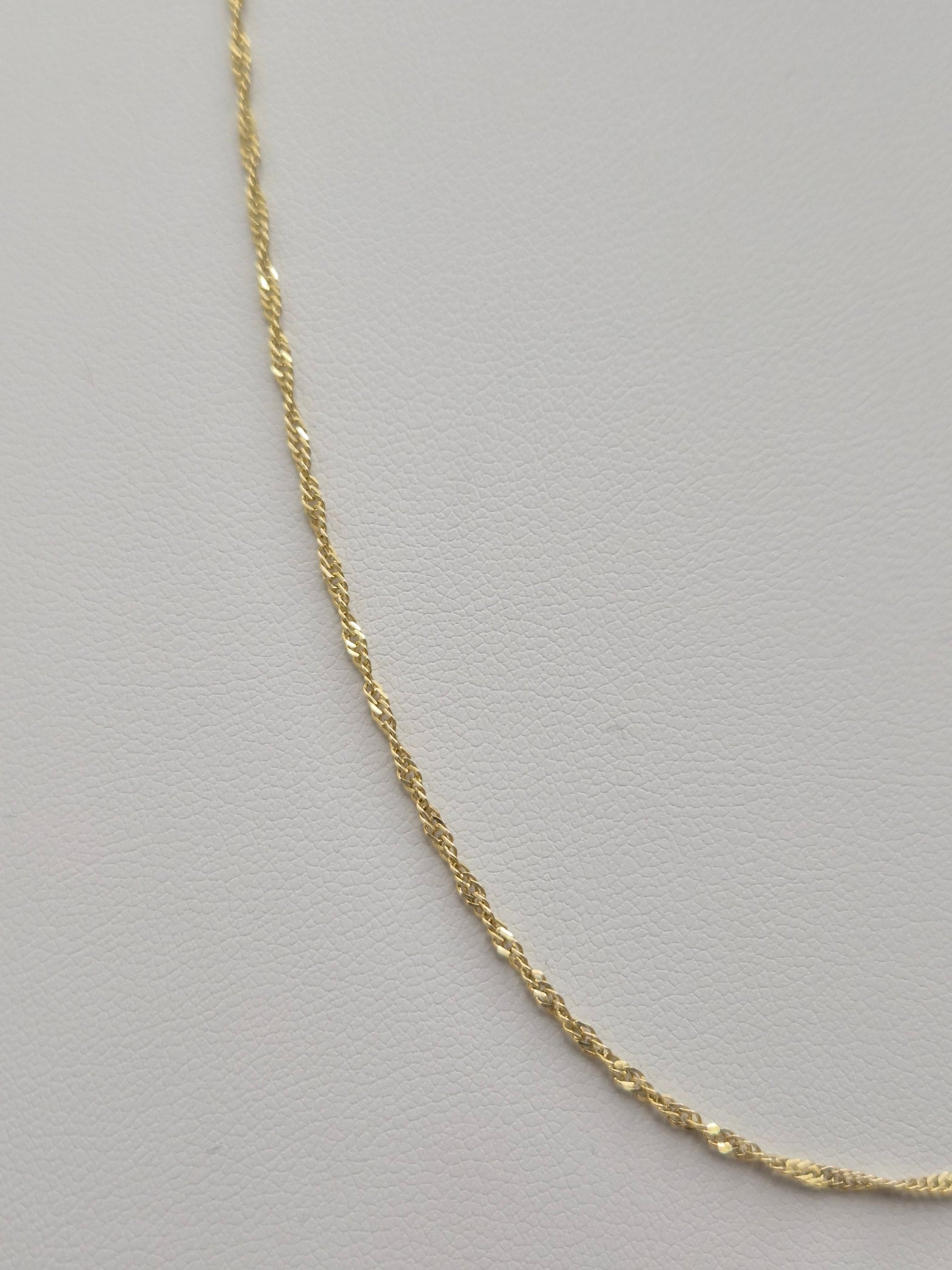 14k gold 1.2mm singapore chain - 18"