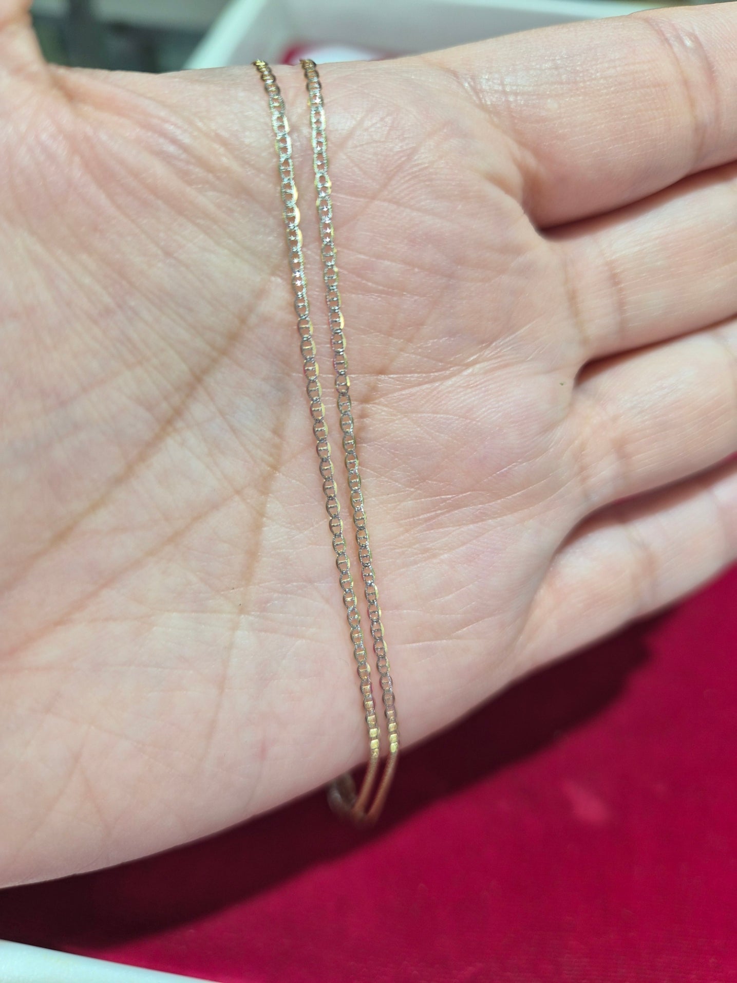 14K Two-Tone Flat Mariner Chain (1.5mm)