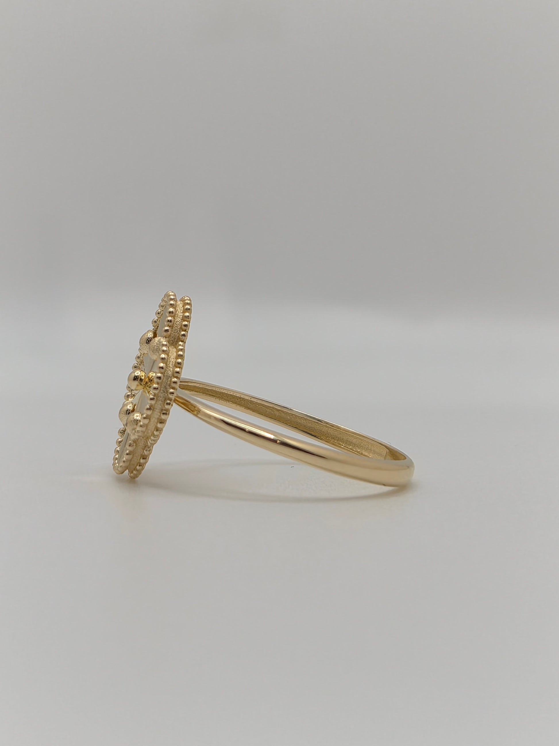 14k gold clover ring