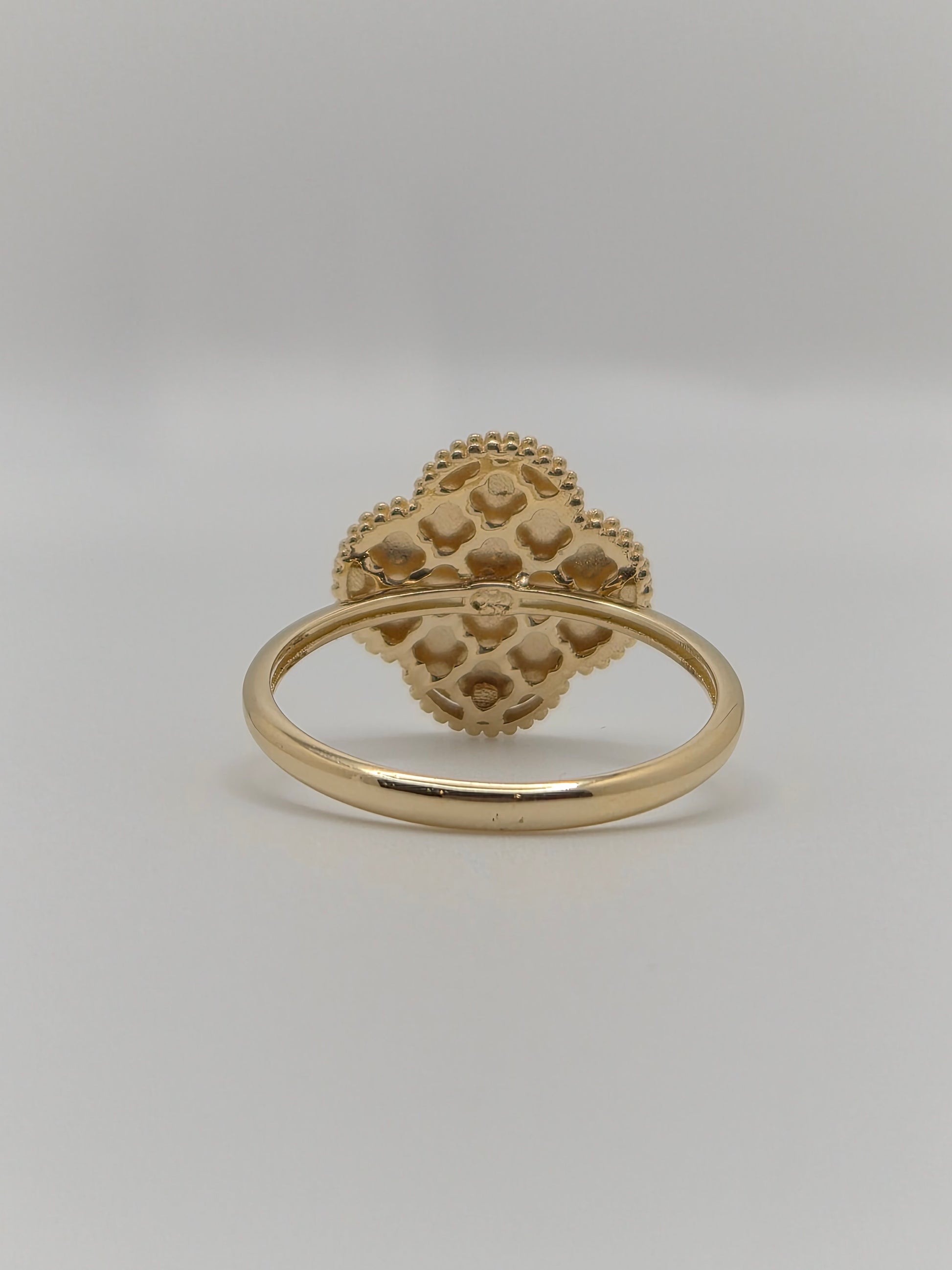 14k gold clover ring