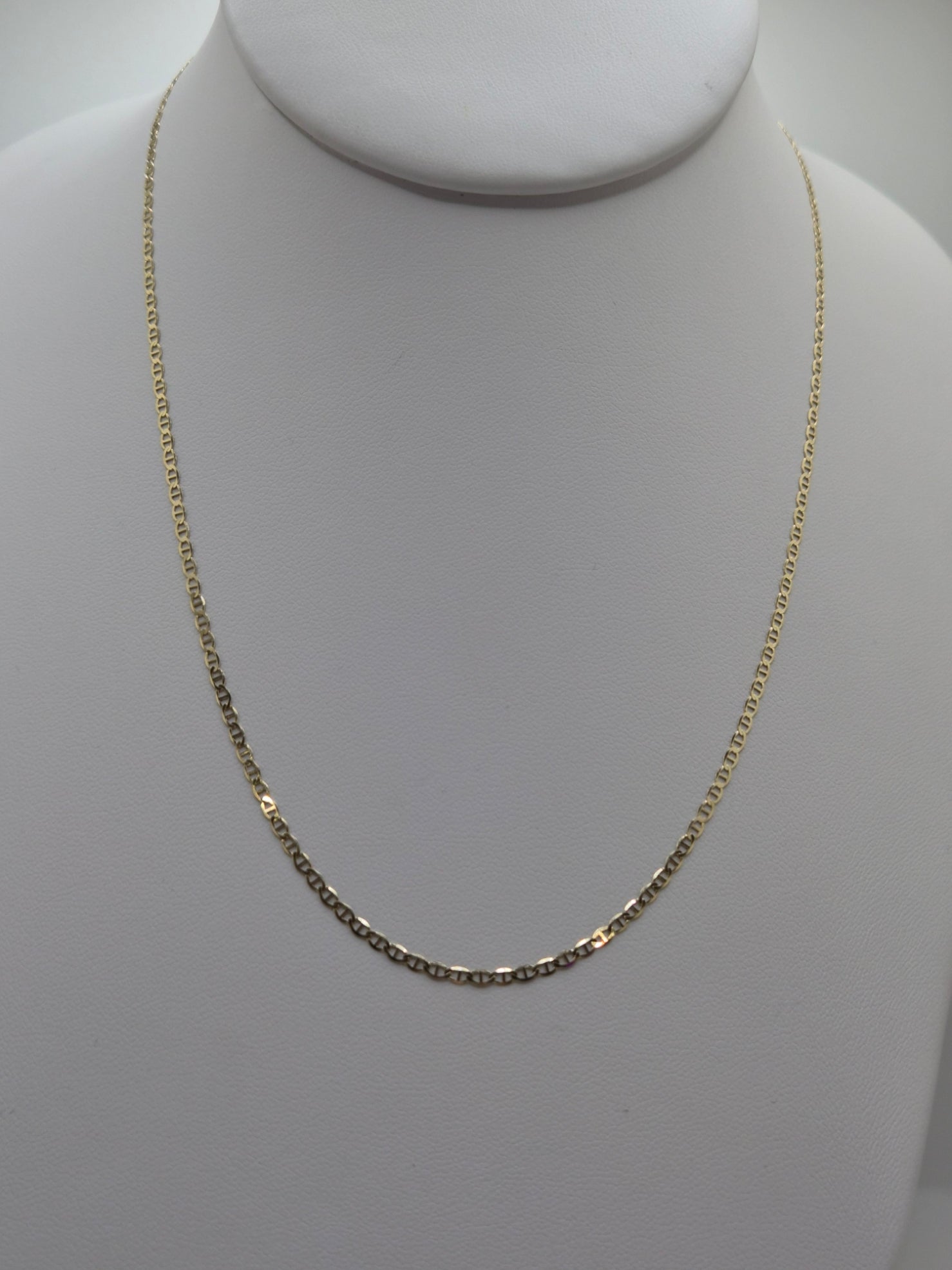 14K Gold Flat Mariner Chain 2mm