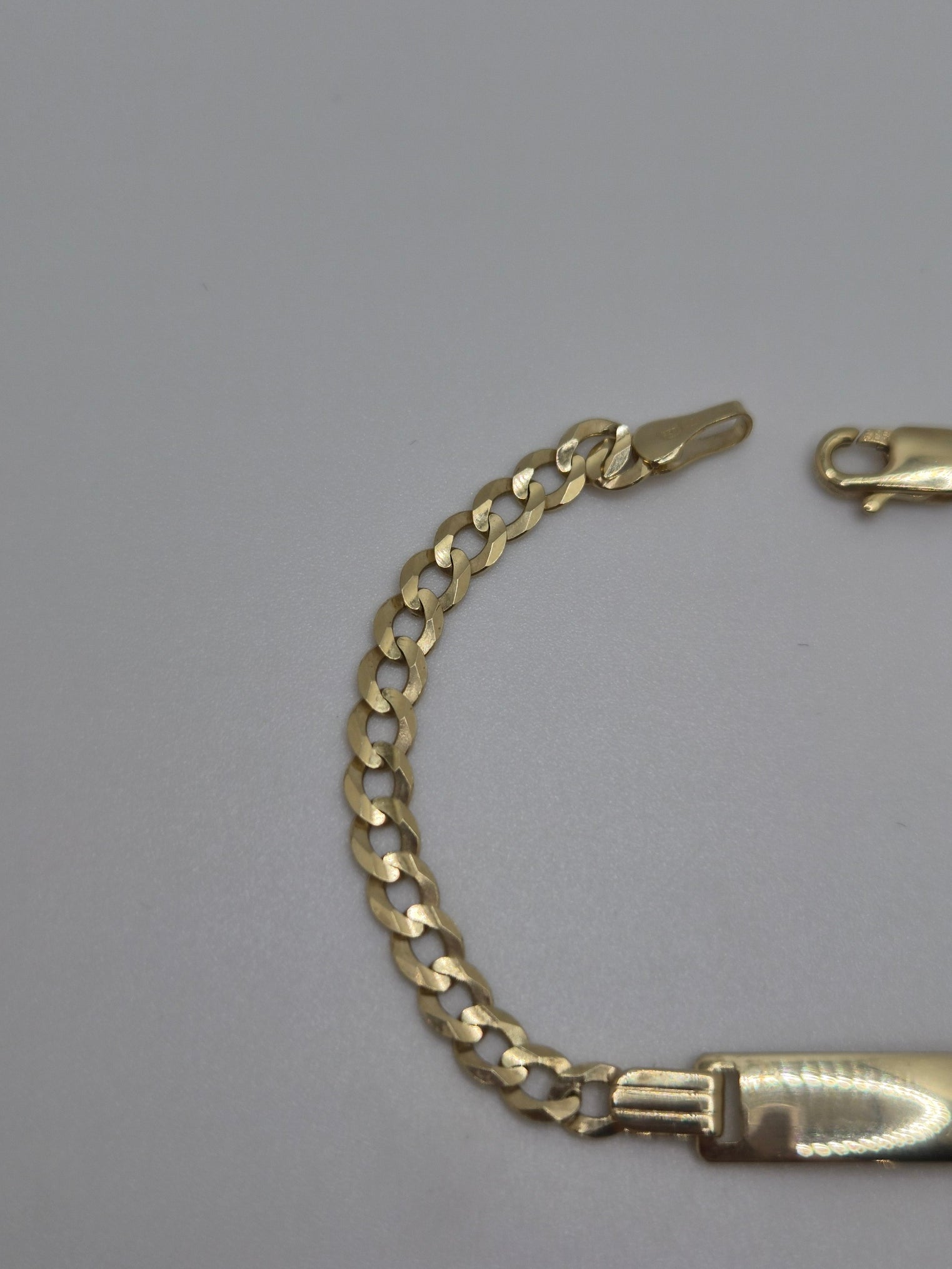 14K Yellow Gold Baby Cuban ID Bracelet 6”