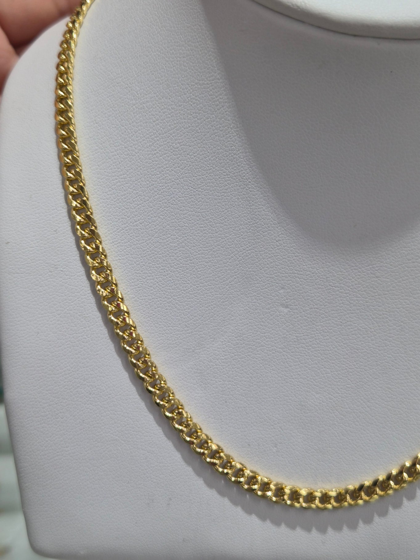 14K Yellow Gold 4.5mm Hollow Miami Cuban Chain