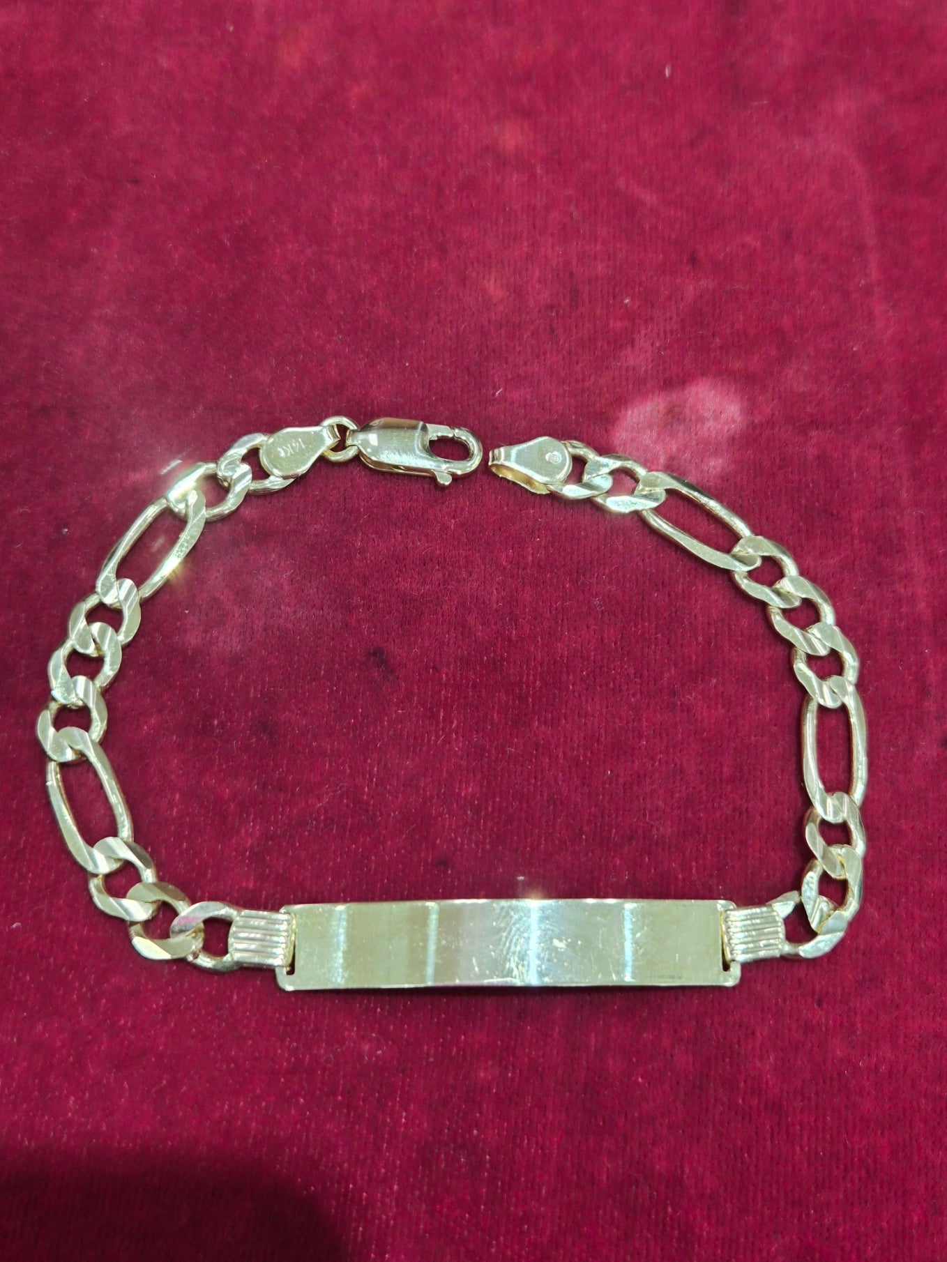 14K Gold Figaro ID Bracelet – 8"