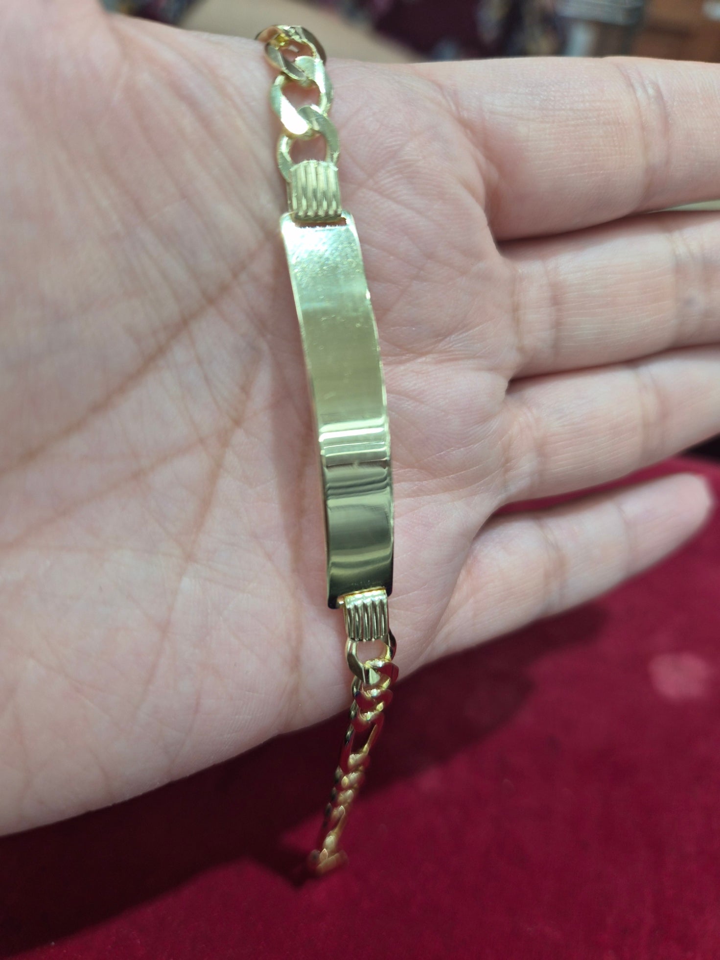 14K Gold Figaro ID Bracelet – 8"