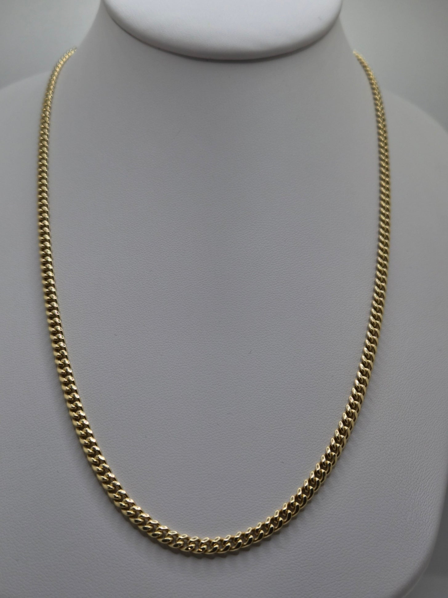 14K Gold 3.7mm Hollow Miami Cuban Chain