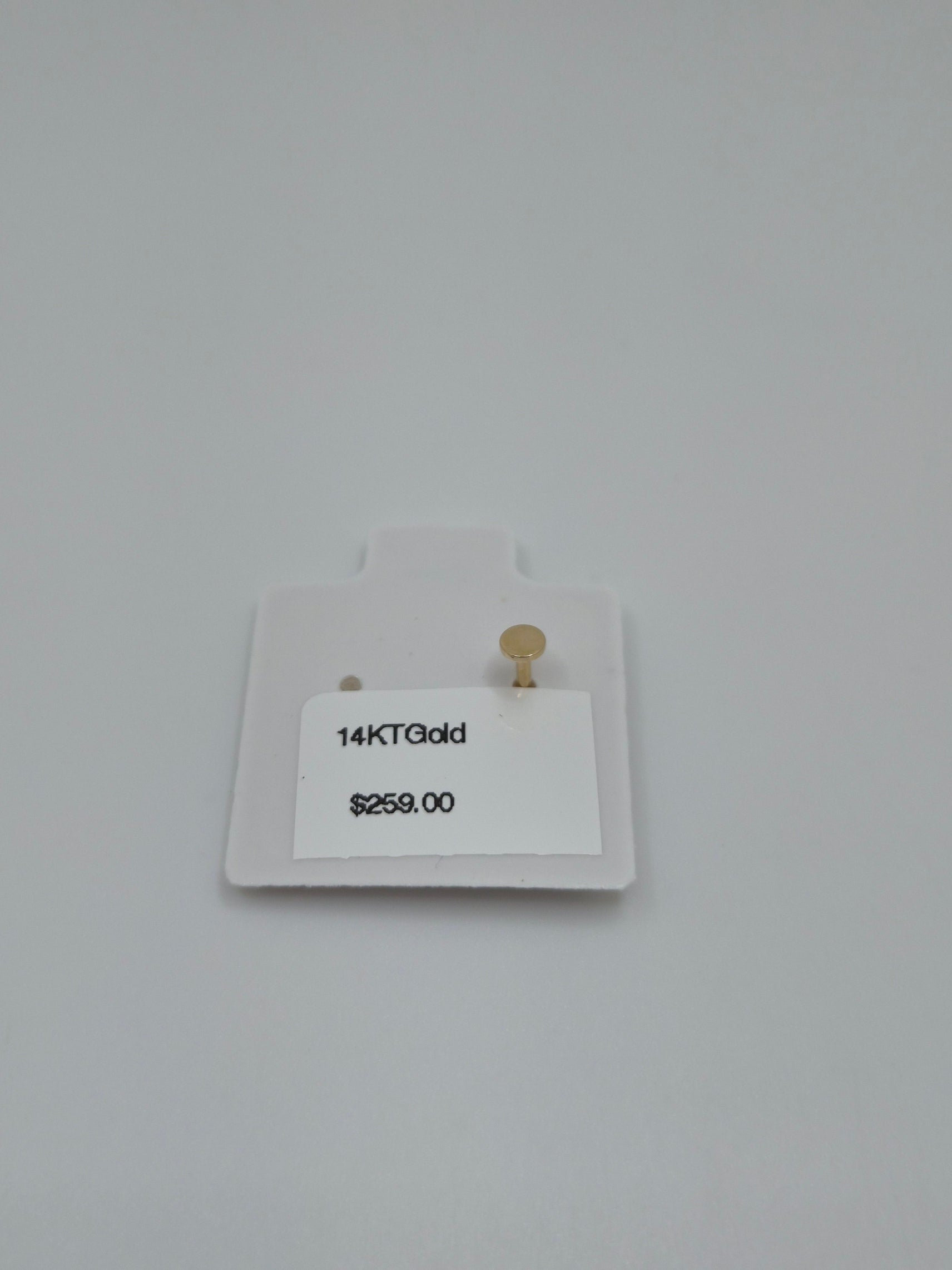 14K Gold Star Flat Back Stud Piercing