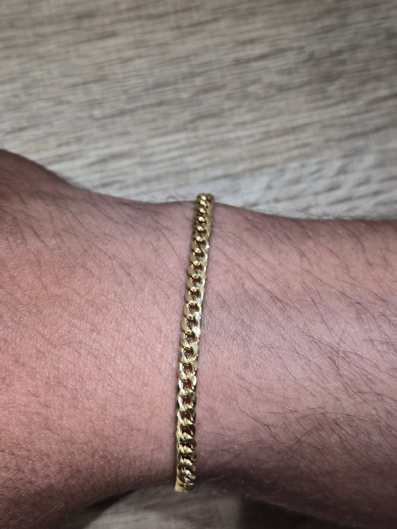 14K Gold 3.7mm Hollow Miami Cuban Bracelet – 7.5"