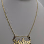 14K Gold Diamond Cut Initial Custom Name Necklace