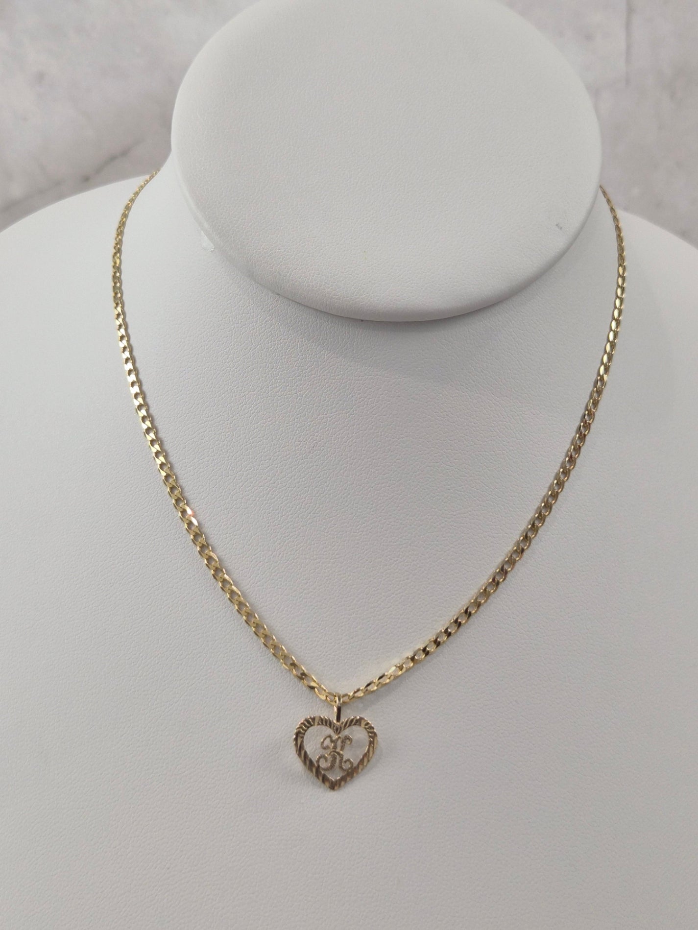 14K Gold Initial Chain Set