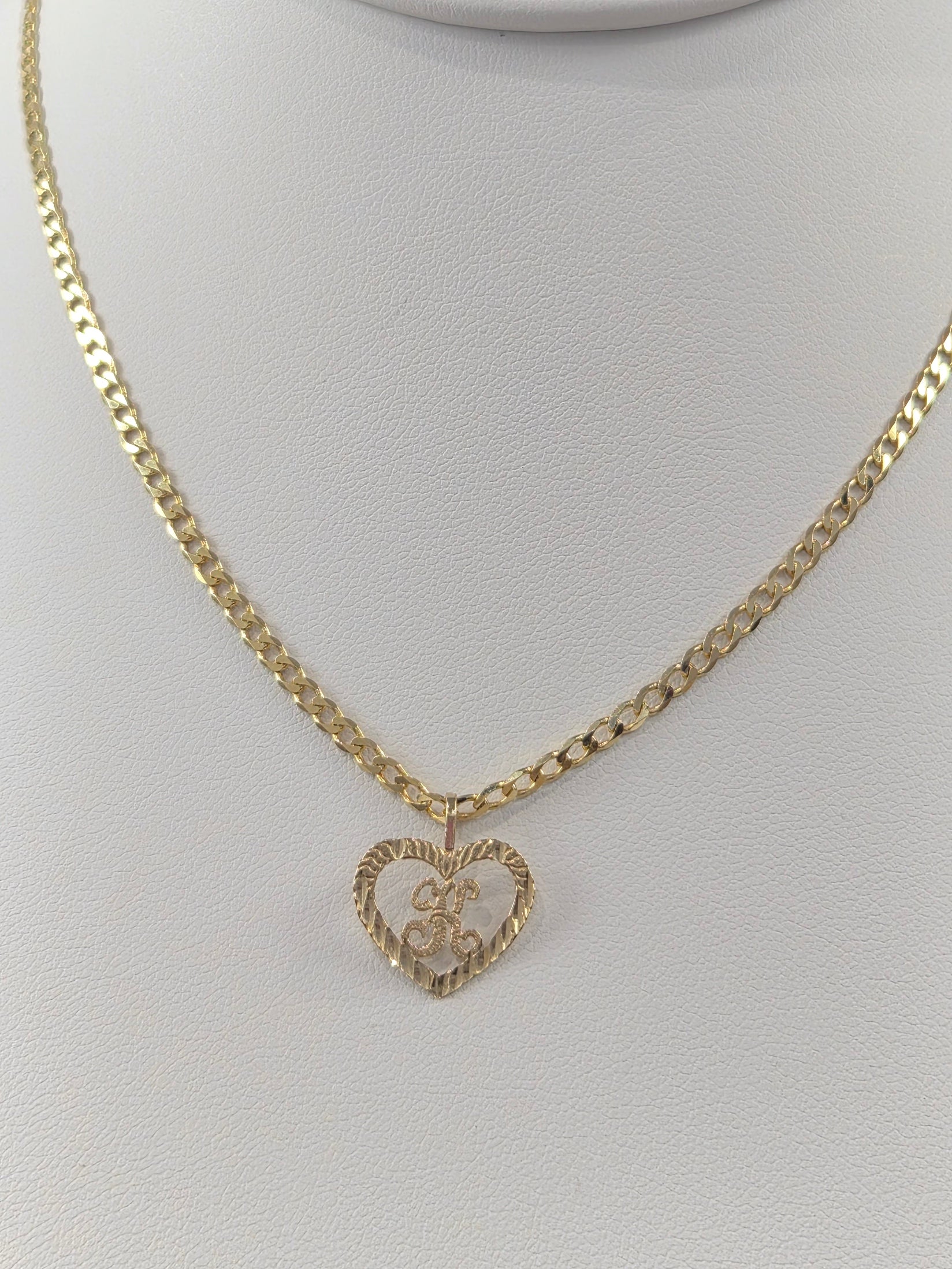 14K Gold Initial Chain Set