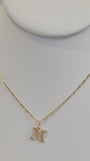 14K Gold Initial Figaro Set