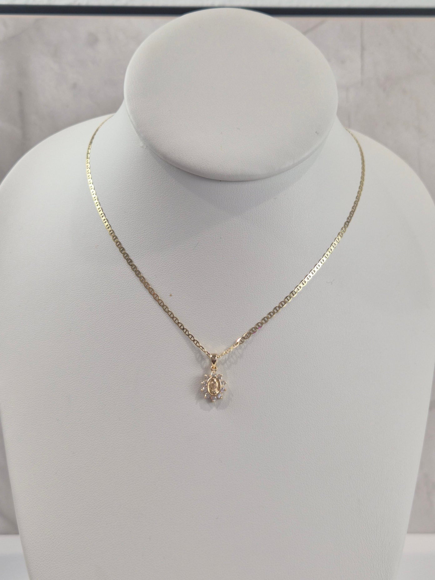 14K Gold Virgencita Mariner Set