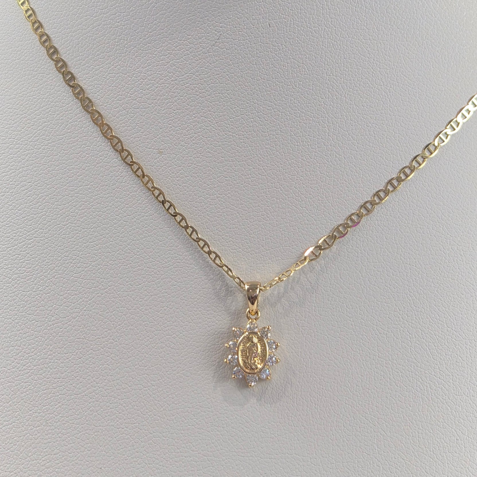 14K Gold Virgencita Mariner Set