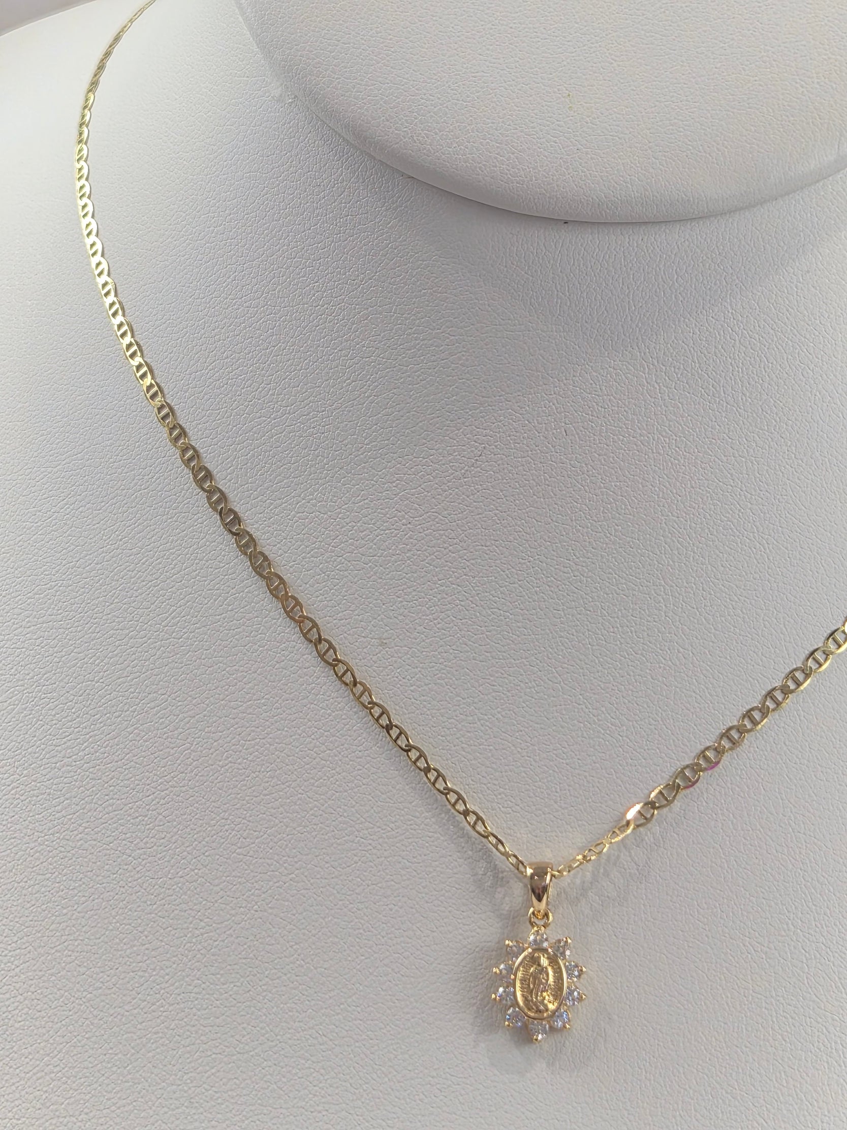 14K Gold Virgencita Mariner Set