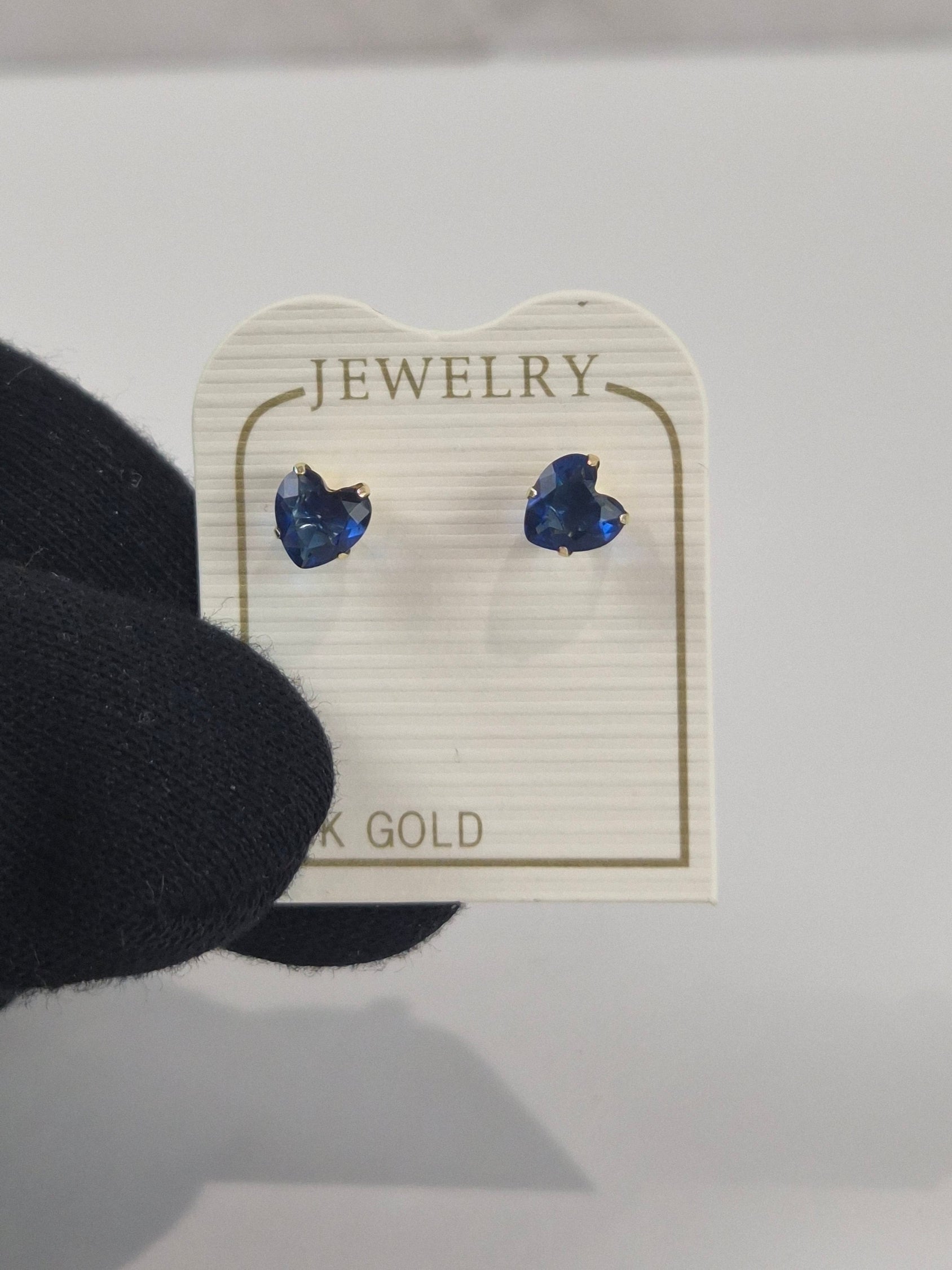 14K Gold 5mm Heart Birthstone Screw Back Stud Earrings