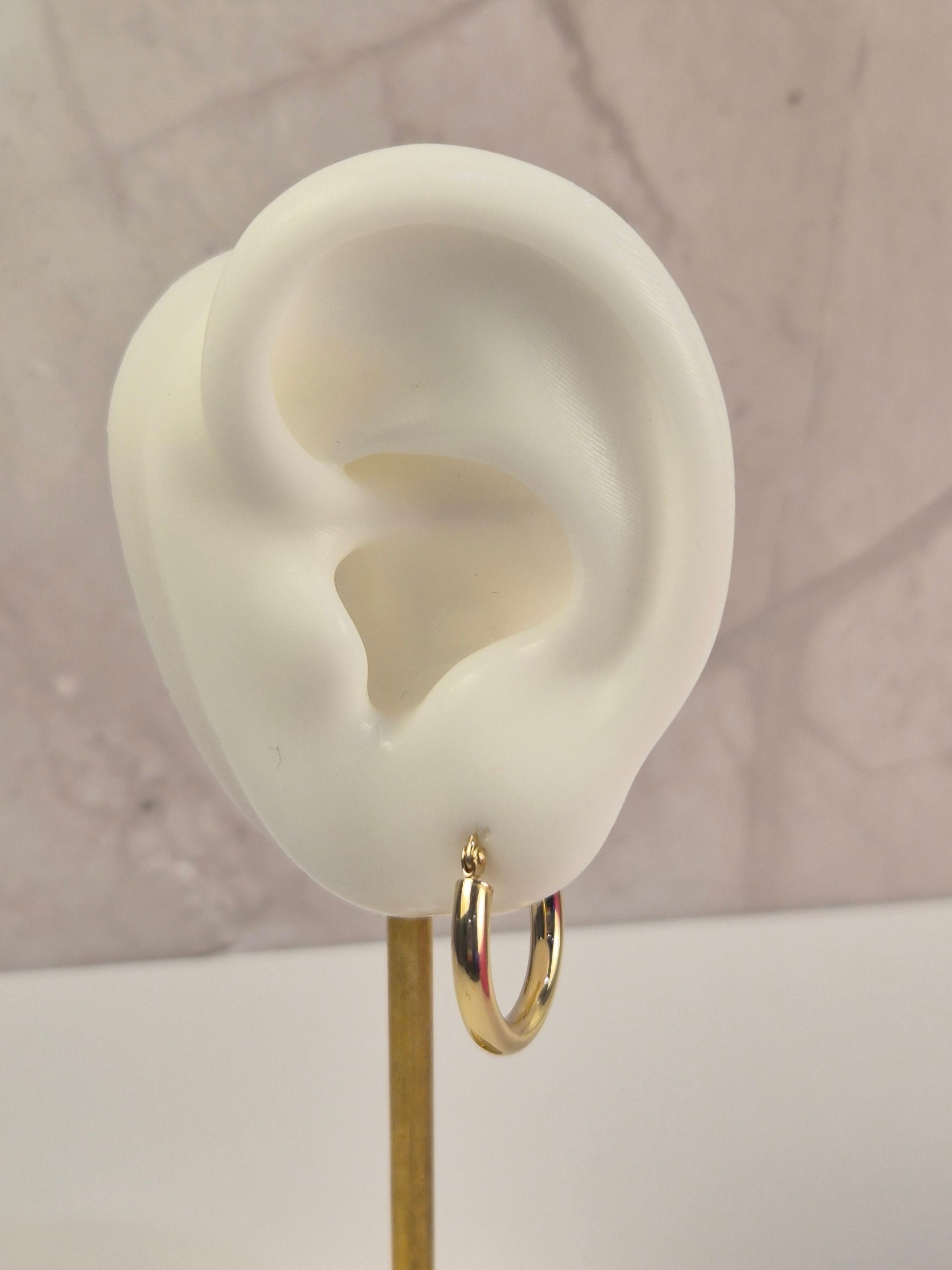 14K Gold Golden Essentials Hoops (049)