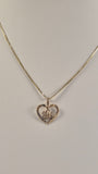 14K Gold Heart Initial Box Chain Set