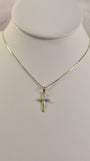 14K Gold Two-Tone Cross Box Chain Set