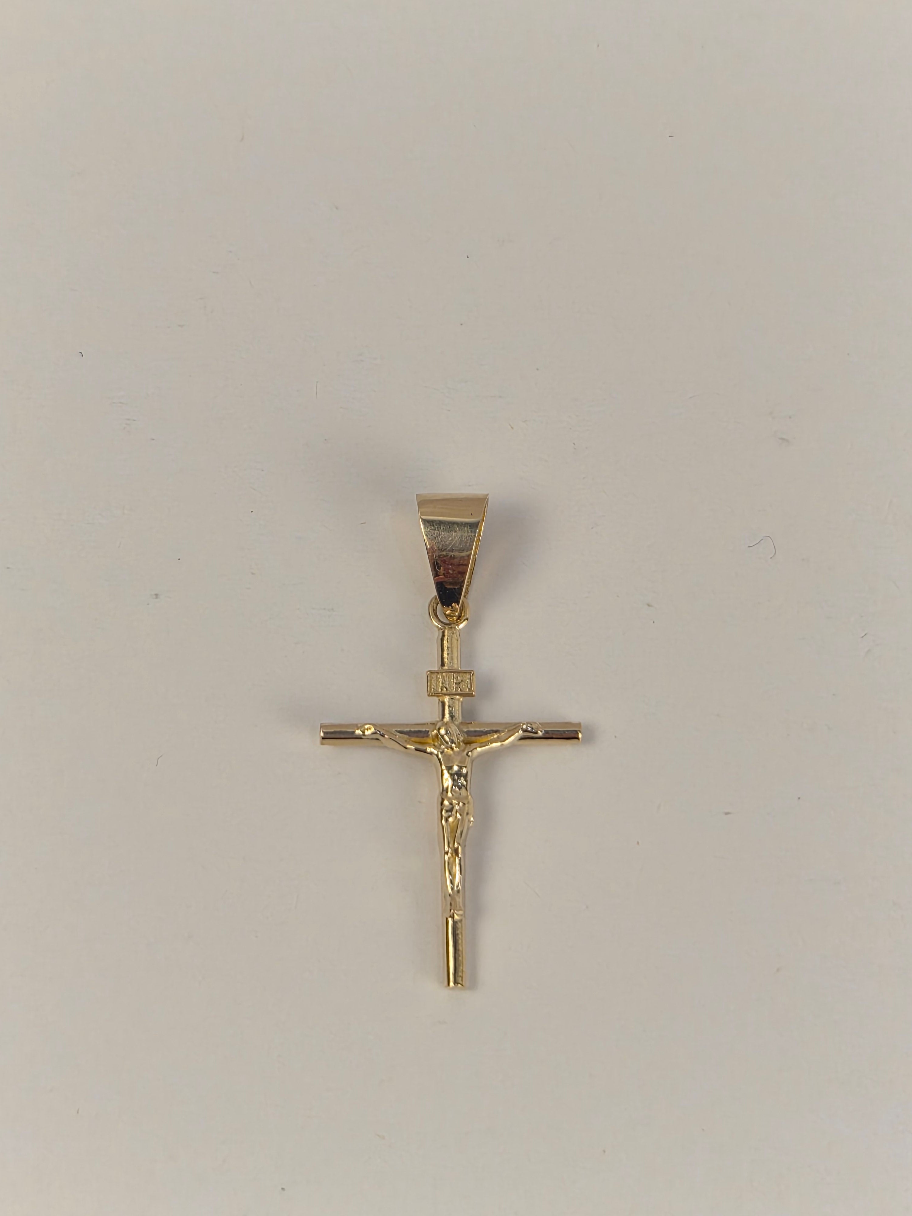 14K Gold Crucifix Pendant